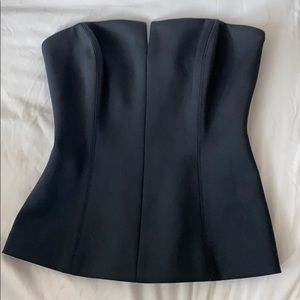 Strapless Bustier Tube Top Black Size Small